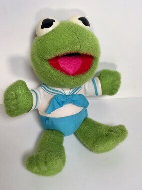 1980s Hasbro Softies Muppet Babies Kermit the Frog 8" Plush